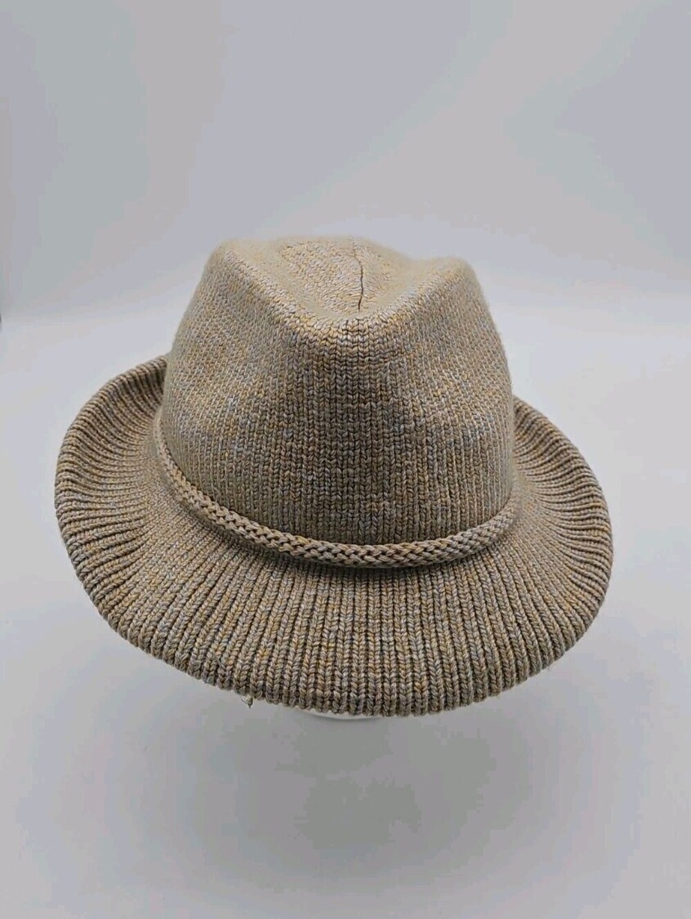 Beaver Hat Brand Penthouse Knit Bucket Hat Tan Made In USA Rare Vintage Fedora